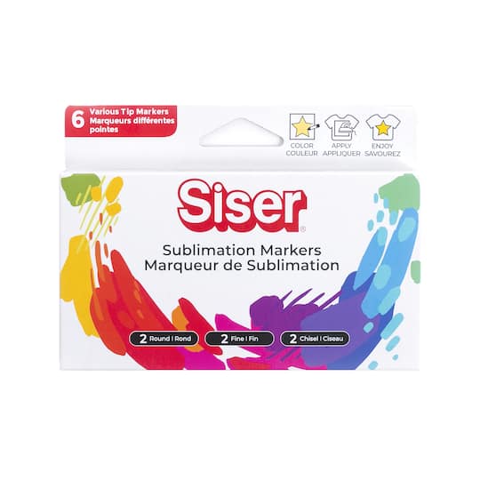 Siser&#xAE; Black 6 Piece Sublimation Markers